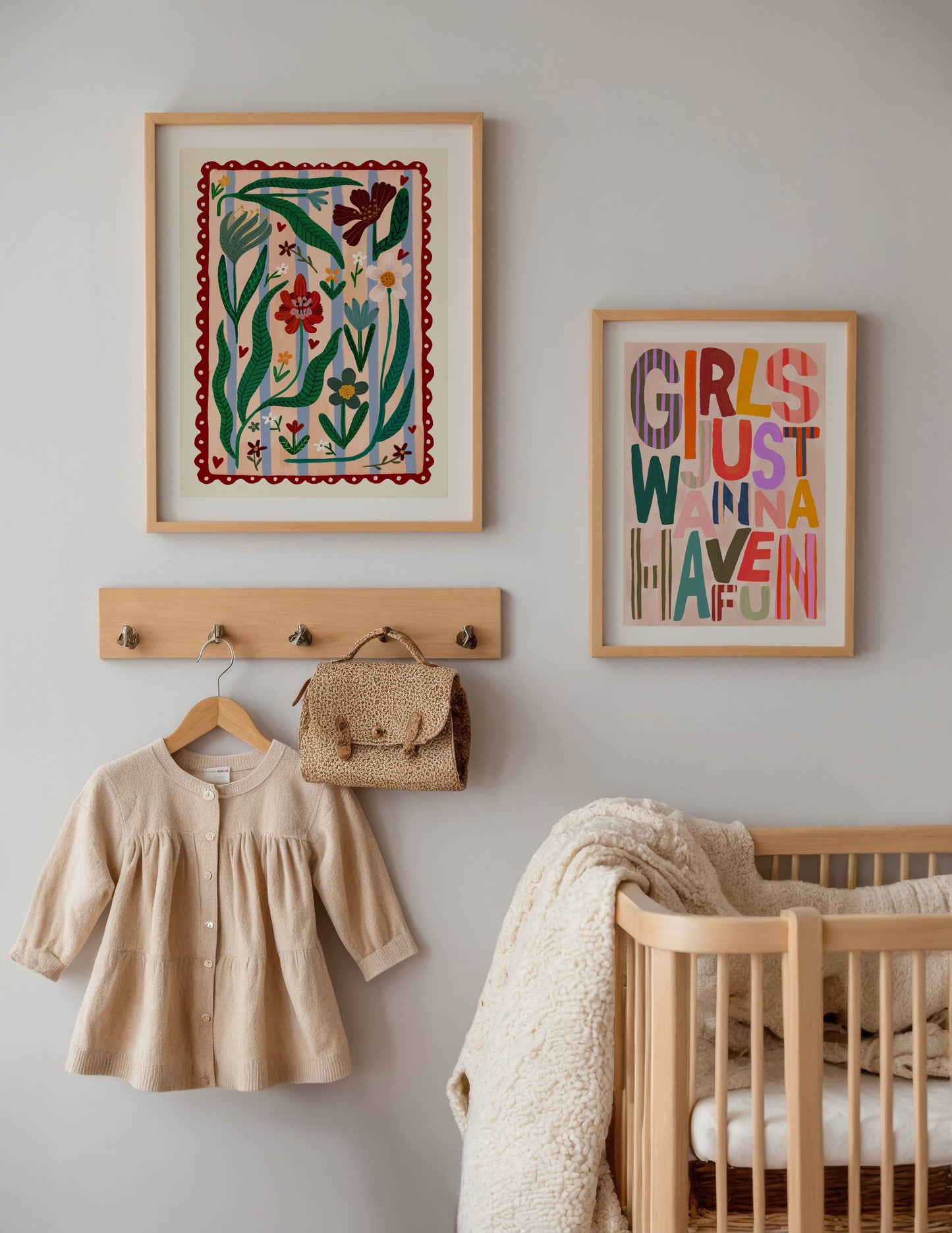 Kate Fox Design - Boho Flower Kids, Kids Art Prints, Kids Art Print, 