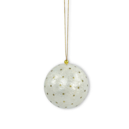 Kinta - X-Mas Ball Cap Dots w/ gold 6 cm