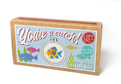 Mini Matchbox Kits - You're a Catch! Mini Matchbox Cross Stitch Kit