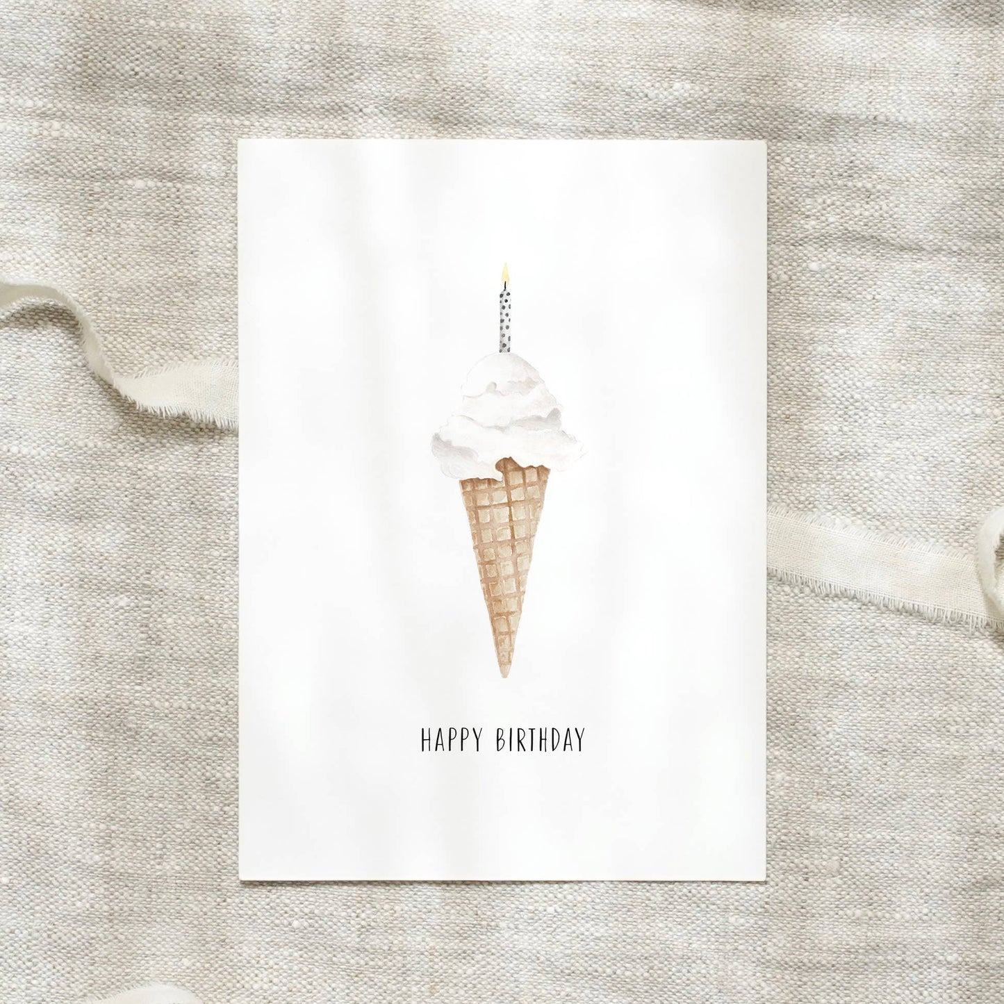 Leo La Douce- Postcard - Ice cream candle