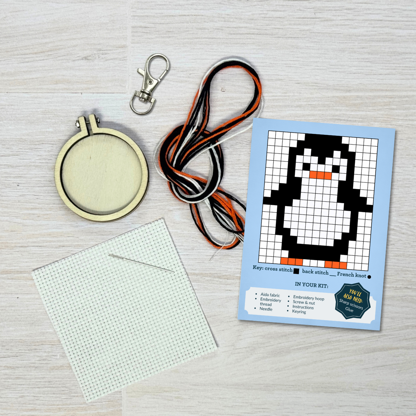 Mini Matchbox Kits - Waddle I Do Without You Mini Matchbox Cross Stitch Kit