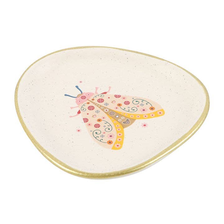 Something Different - Floral Moth Trinket Dish