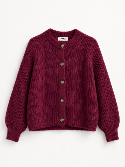 TAMBA - Mohair cardigan with button placket