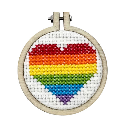 Mini Matchbox Kits - No Labels, Just Love Mini Matchbox Cross Stitch Kit