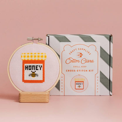 Cotton Clara Craft Kits & Supplies - Honey Jar Cross Stitch Kit