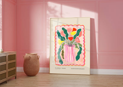 Kate Fox Design - Vase Art Print, Colourful Art Print, Hand Drawn Art, Quirky