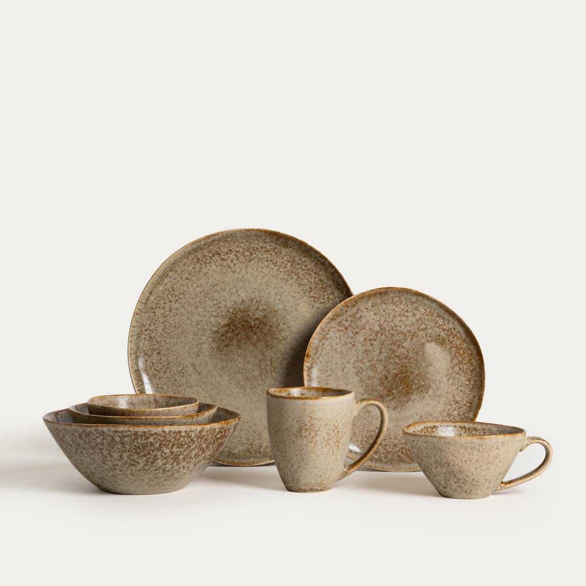 Mug | DAREL | short, beige | 0.25 l