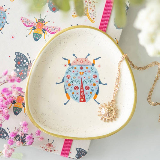 Something Different - Floral Ladybird Trinket Dish