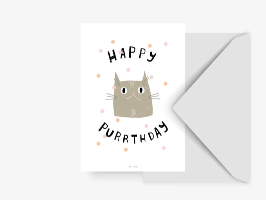 typealive - Postcard/Happy Purrthday w/ Envelope