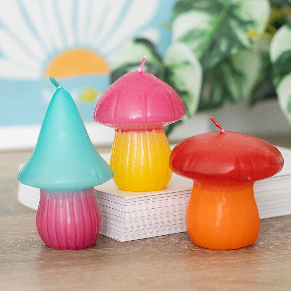 Something Different - Set of 3 Mushroom Shaped Candles