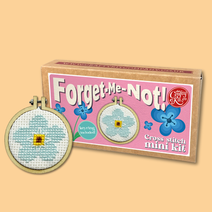 Mini Matchbox Kits - Forget-Me-Not! Mini Matchbox Cross Stitch Kit