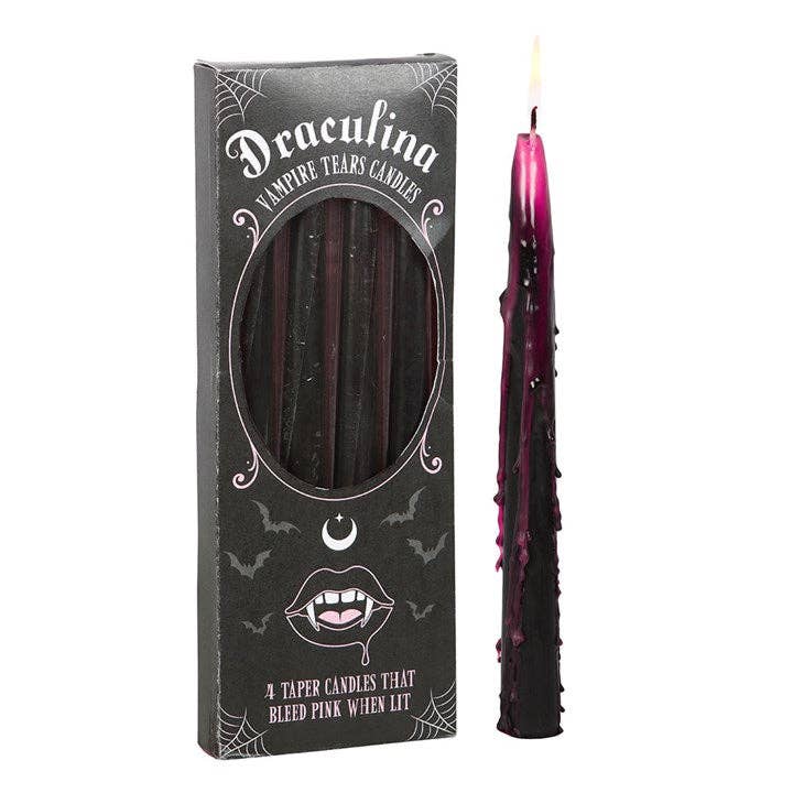 Something Different - Set of 4 Pink Vampire Tears Taper Candles