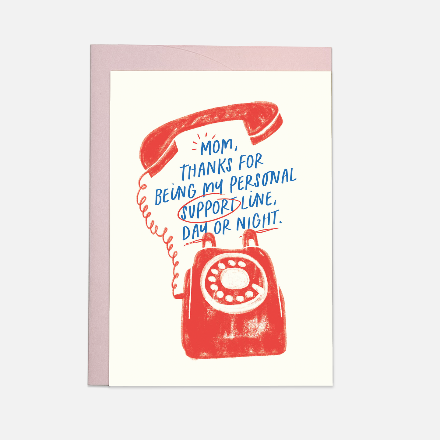 Kaart Blanche - Support line - greeting card