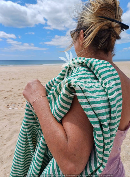 KASALUZ - Fouta Atlántico Mauve 100% cotton honeycomb