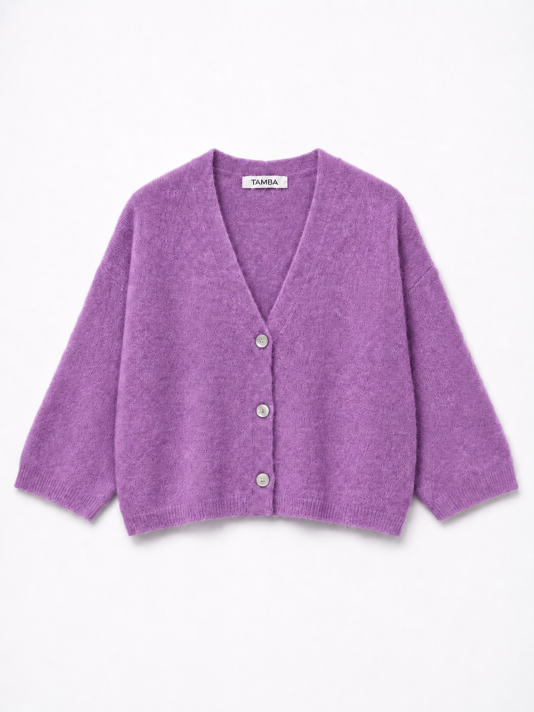 TAMBA - Baby alpaca cardigan with 4/5 sleeves