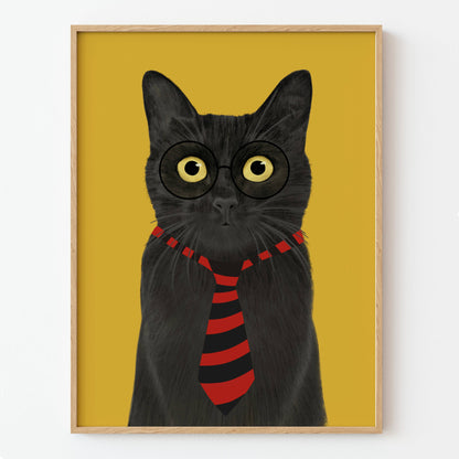 El buen limón -  "Black cat" art Print