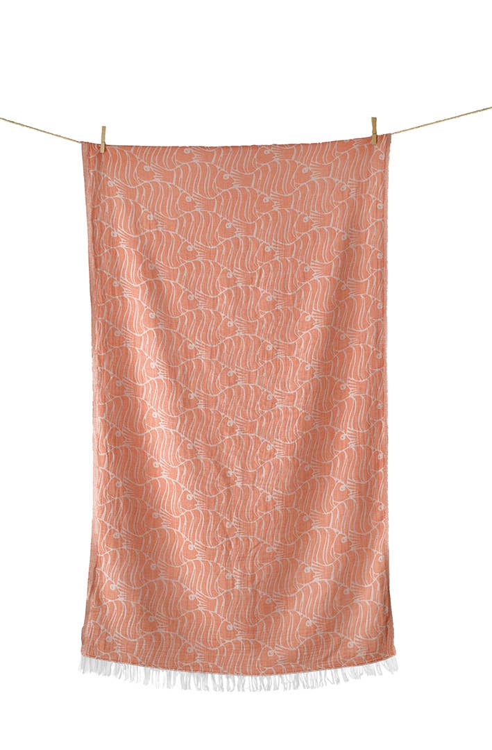 AELIA ANNA - BEACH TOWEL FISH CORAL