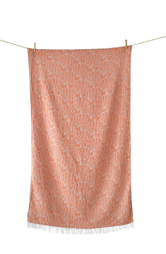 AELIA ANNA - BEACH TOWEL FISH CORAL