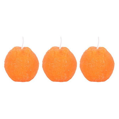 Something Different- Set of 3 Orange Shaped Candles