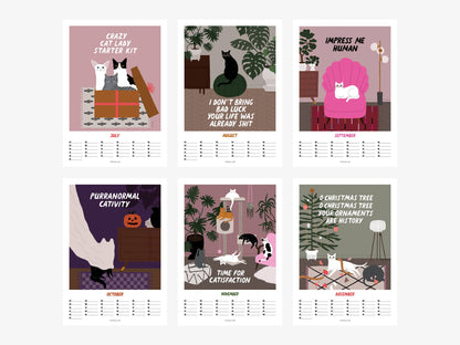 typealive - Wall calendar/Petisfaction “Cats” w/ envelope