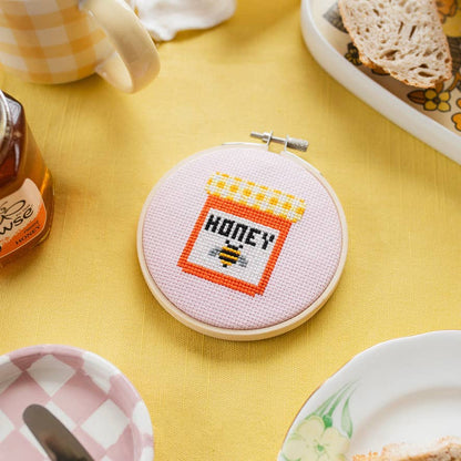 Cotton Clara Craft Kits & Supplies - Honey Jar Cross Stitch Kit