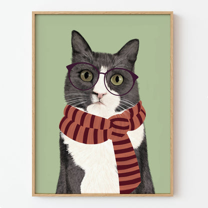 El buen limón -  "Cat with glasses" art Print