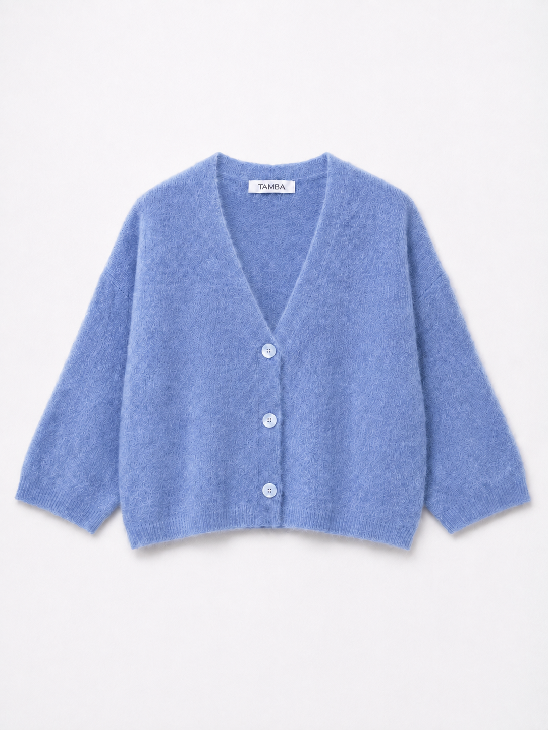 TAMBA - Baby alpaca cardigan with 4/5 sleeves