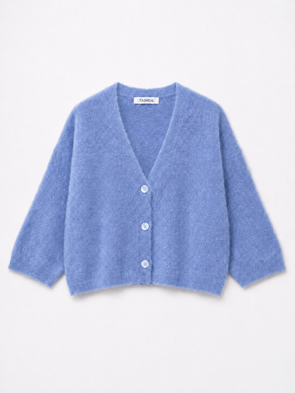 TAMBA - Baby alpaca cardigan with 4/5 sleeves