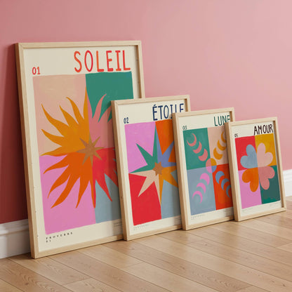 Kate Fox Design -  Summer Sun, Art Print, Colourful Art, Fun Art, Home Decor