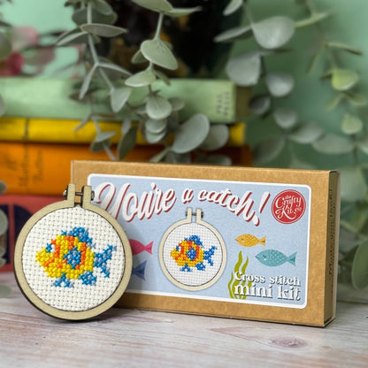 Mini Matchbox Kits - You're a Catch! Mini Matchbox Cross Stitch Kit