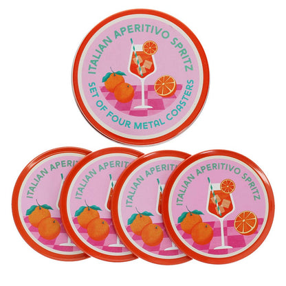 Rex Europe - Metal coasters (set of 4) - Aperitivo Spritz