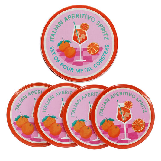 Rex Europe - Metal coasters (set of 4) - Aperitivo Spritz