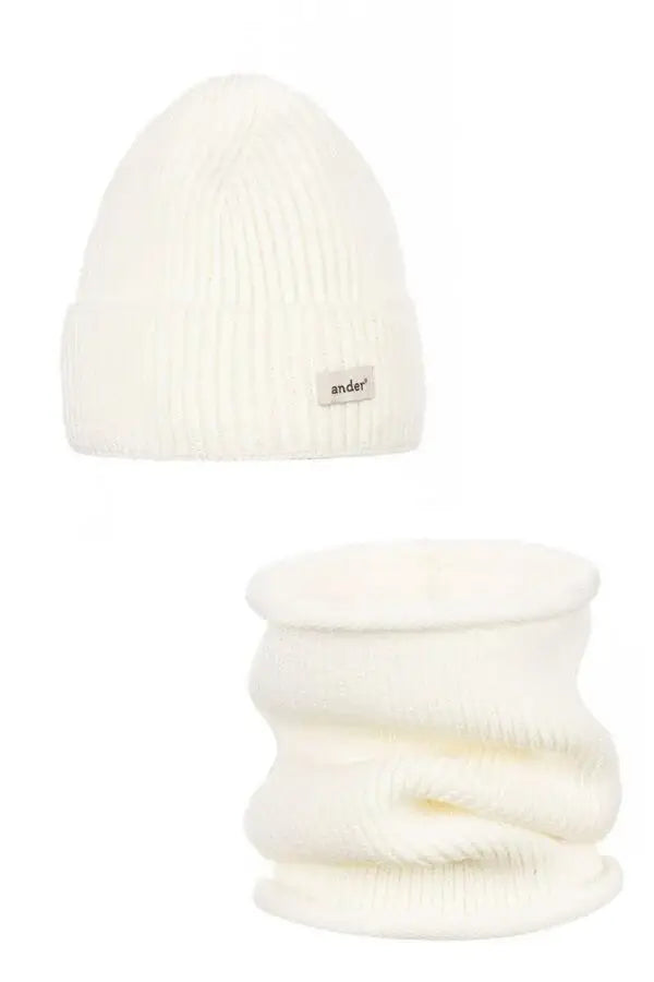 Ander - Unisex Wool Blend Hat & Snood Set – SESIL | White
