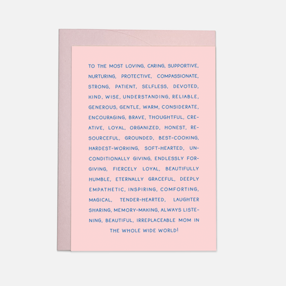 Kaart Blanche - Mom words - greeting card
