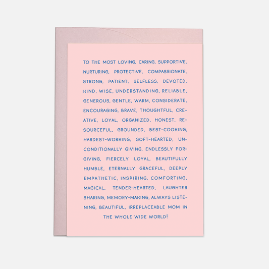 Kaart Blanche - Mom words - greeting card