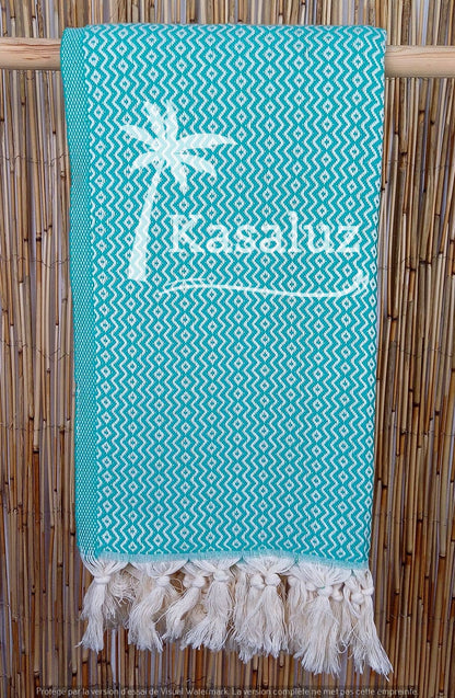 KASALUZ - Ronda Mint Green Beach Fouta Oeko-Tex Standard 100 Label