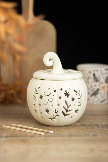 Something Different - Cream Folk Pumpkin Oil Burner and Wax Warmer