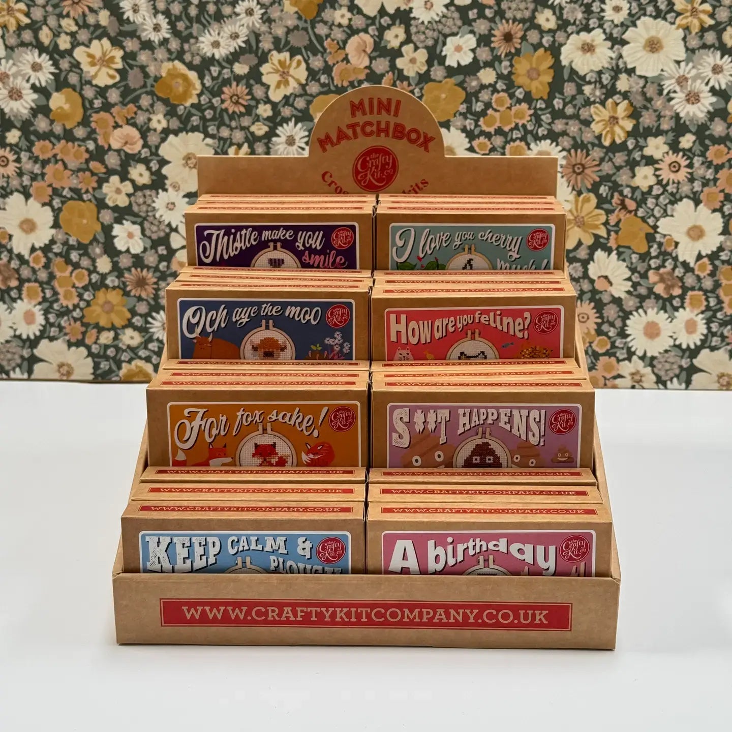 Mini Matchbox Kits - It's Gin O'Clock! Mini Matchbox Cross Stitch Kit