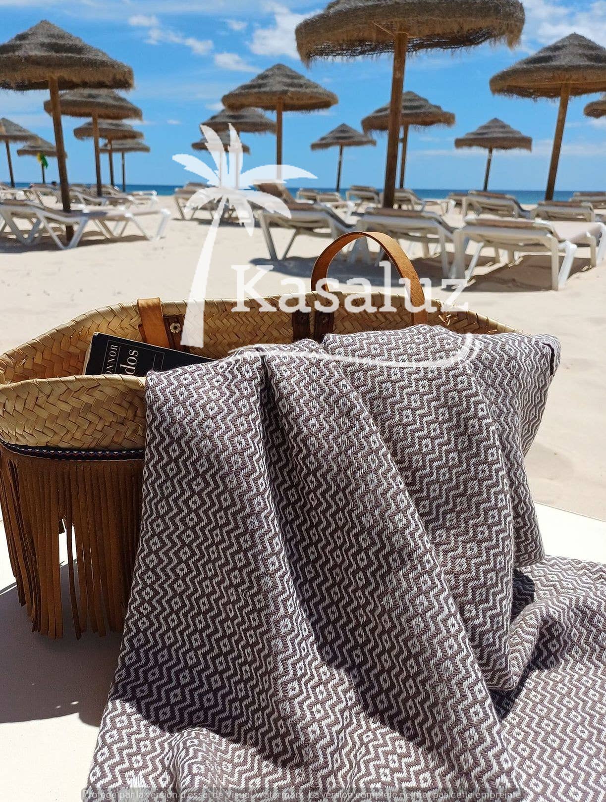 KASALUZ - Ronda Mint Green Beach Fouta Oeko-Tex Standard 100 Label