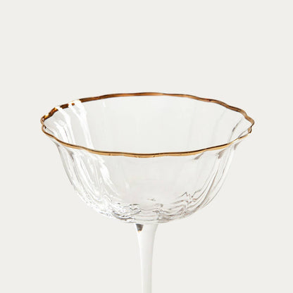 Glass | SCURO | cocktail glass, with a gold rim | 0.2 l