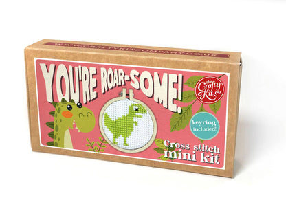 Mini Matchbox Kits - You're Roar-some! Mini Matchbox Cross Stitch Kit