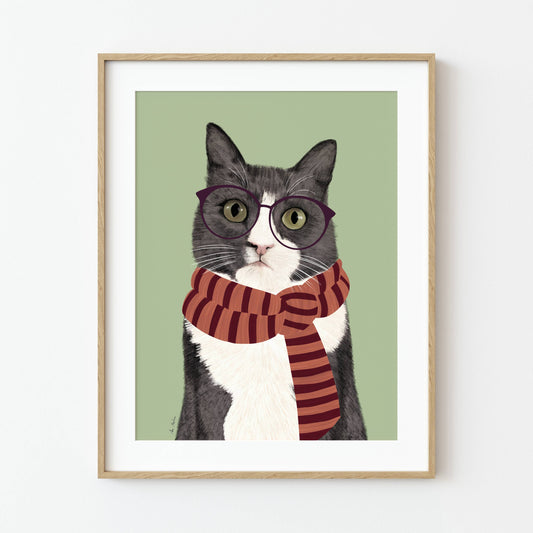 El buen limón -  "Cat with glasses" art Print