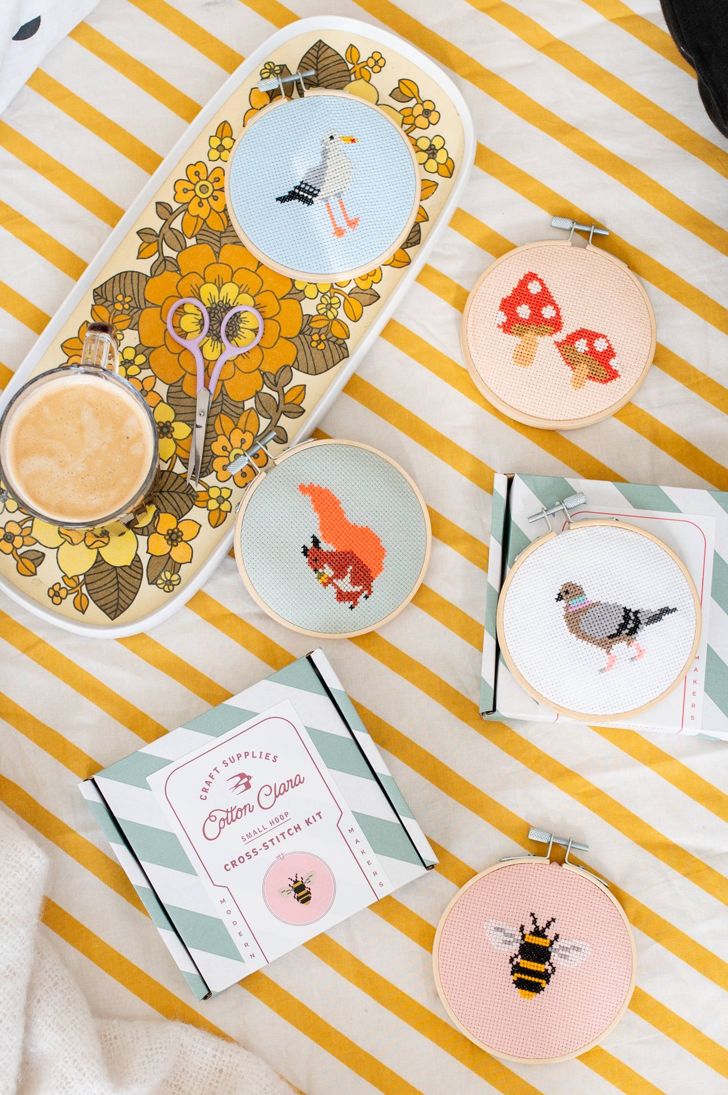 Cotton Clara Craft Kits & Supplies - Seagull Cross Stitch Kit