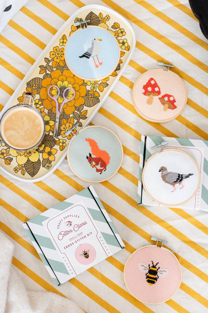 Cotton Clara Craft Kits & Supplies - Seagull Cross Stitch Kit