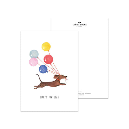 Leo La Douce- Postcard · Birthday Dachshund