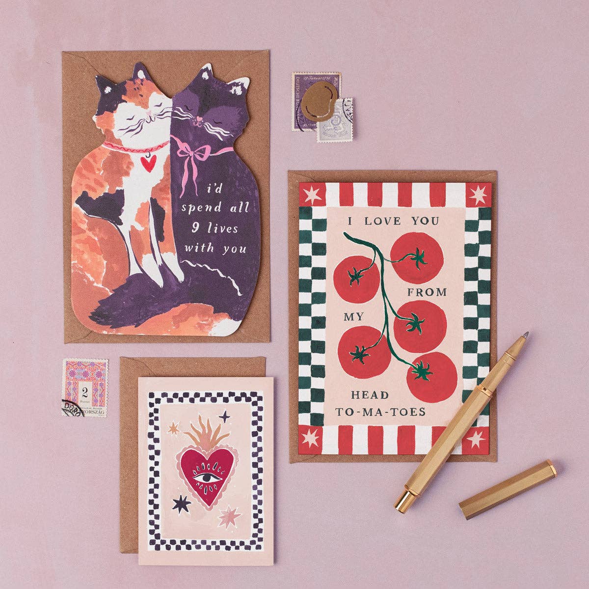 Sister Paper Co. - Tomatoes Love Card | Anniversary Card | Valentines Cards