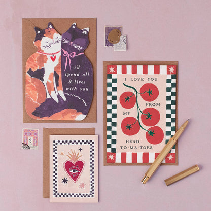 Sister Paper Co. - Tomatoes Love Card | Anniversary Card | Valentines Cards