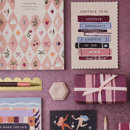 Sister Paper Co. - Blush Harlequin Notebook | Plain Page Journal | Notebooks