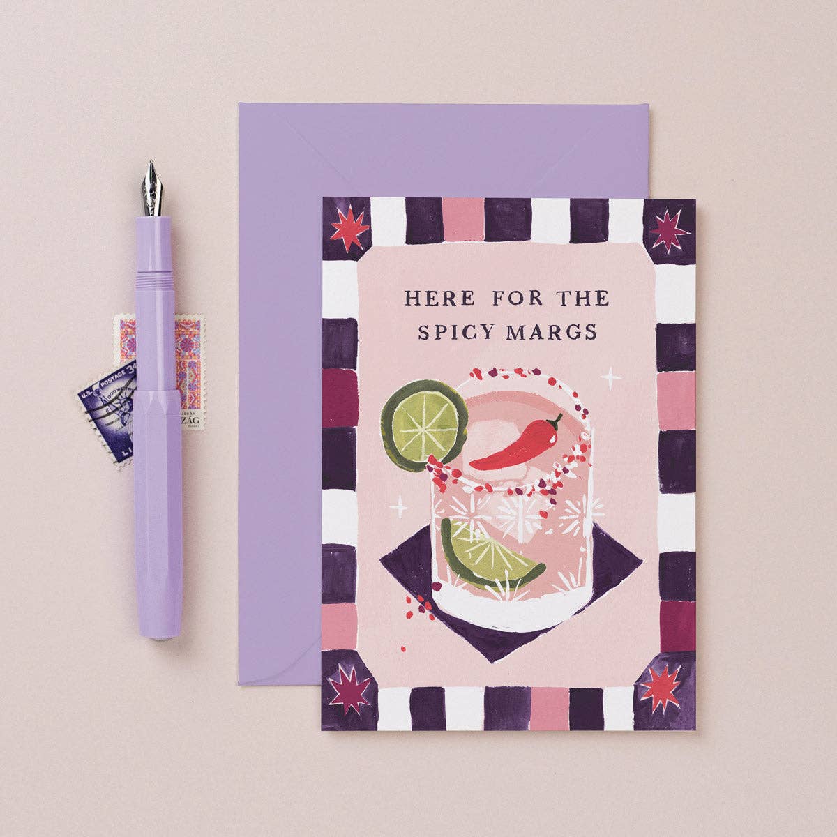 Sister Paper Co.  - Spicy Margarita Birthday Card | Cocktails Birthday Cards