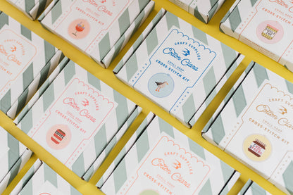 Cotton Clara Craft Kits & Supplies - Cardinal Cross Stitch Kit for Beginners